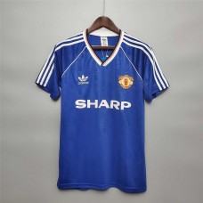 Manchester United 88/90 Away Blue Soccer Jersey